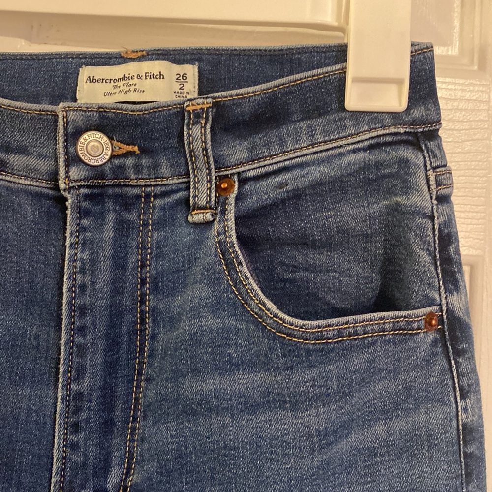 Abercrombie Curve Love Ultra High Rise Flare Jean